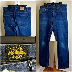 Brave Star Selvedge Heavy Denim Dark Wash USA Made Jeans (38 X 35)